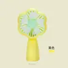 Nuevo ventilador de mano pequeño con forma de flor y luces de colores, ventilador de flor con carga USB, mini ventilador de bolsillo portátil pequeño