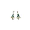 Nuevos Pendientes de Árbol de Navidad Verde Otoño e Invierno 2025 Nuevos Únicos y Exquisitos Atmósfera Navideña Pendientes Versátiles de Lujo Ligero