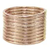 Pulseiras de Gelatina de Silicone Empilháveis de 9 Camadas Mais Vendidas Transfronteiriças Disponíveis em Preto, Branco, Cinza, Dourado, Prateado e Múltiplas Cores