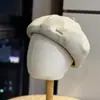 Boina Corazón Simple Estilo Nuevo Celebridad de Internet para Mujer Transpirable Versátil Retro Se Puede Usar al Revés Gorra Hacia Adelante Gorra de Pintor Hace que la Cara Parezca Más Pequeña
