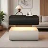 Mesa de Cabeceira Flutuante com Duas Gavetas Cor de Noz Design Moderno Minimalista Sem Puxadores Armário de Armazenamento ao Lado da Cama