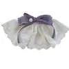 Pinza para el pelo de lazo de encaje morado suave con adornos de perlas, accesorio para el pelo Lolita, pinza lateral doble para coletas de niña dulce, añade un toque de atmósfera