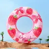 Boia de Natação Morango, PVC Espessado, Alta Flutuabilidade, Adequada para Parques Aquáticos, Universal para Crianças, Boia de Braço Inflável, Suprimento para Áreas Turísticas