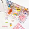 Caja de Almacenamiento Jiugongge Escritorio A Prueba de Polvo Cajón Pequeño Mini Papelería Joyería Libro de Mano Estante de Almacenamiento de Cosméticos