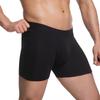 Calzoncillos tipo bóxer de algodón puro negro transpirables para hombre para exportación, al por mayor, con apertura en la entrepierna, longitud extendida, para todas las estaciones, talla grande, ropa interior para hombre