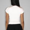 Camiseta Casual de Verano Nueva para Mujer Estilo Europeo y Americano, Cuello Redondo, Estampada, que Muestra el Ombligo, Corte Ajustado