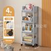 Estante móvel Rack de armazenamento de brinquedos infantis rack multi-camada carrinho doméstico com rodas piso estante simples