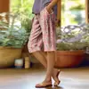 Pantalas Casuais de Rua da Moda Personalizadas com Impressão Digital 3D de Novo Estilo Europeu e Americano Transfronteiriço para Mulheres, Comprimento Médio, para Ir ao Trabalho, Verão