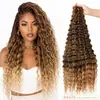 Extensiones de Crochet de Fibra Sintética Europea y Americana Deep Wave 22-30 Pulgadas Pelucas Transfronterizas
