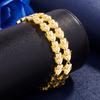 Pulsera de flor para coche doble amor temperamento comercio exterior chapada en oro de 24 quilates joyería clásica flecha de amor moda pulsera de oro venta directa