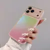 Aplicável ao Apple se transforma instantaneamente em 17promax degradê manchado glitter suporte giratório capa para celular iPhone macia e rígida personalização