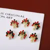 Venta al por mayor de fábrica joyería de aleación para arte de uñas parche de uñas copo de nieve diamante campana serie navideña pegatina para uñas