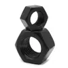 Porca Hexagonal de Alta Resistência para 8ª Série, Aço Carbono Espessado com Rosca Fina Inversa Preta M12M14M16M18M20 M24