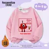 Roupa Estilo Blocos de Montar Digital para Meninos e Meninas, Nova Coleção Primavera, Outono e Inverno 2025, Moletom Infantil Estiloso com Fleece, Blusa Versátil da Moda