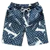 Shorts Masculino de Seda Gelada 2026 Verão Novo Estampa Floral Cinco Pontos Casual Esportivo de Praia para Homens