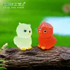 Nuevo producto transfronterizo: figuras de búhos luminosas y lindas, accesorios decorativos DIY para paisajismo de jardines, adornos de paisaje en miniatura