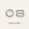 Fivela de Ajuste para Alça de Ombro em Liga de Zinco Espessada e Alargada Figura Redonda Oito Nove Caractere Acessórios de Sutiã Alça 08 Fivela de Metal para Lingerie