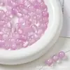 Cuentas de Resina Ojo de Gato con Purpurina Fina Cielo Estrellado de Núcleo Suave para Pulsera, Collar, Cadena de Teléfono Móvil, Llavero, Accesorios para Colgar en Bolsos
