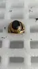 Anillo de Acero de Titanio para Hombre Anillo de Águila Nuevo Europeo y Americano Anillo del Ejército de Rubí Retro