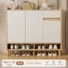 Gabinete de Entrada de Gran Capacidad Cuidadosamente Seleccionado para Uso Doméstico, Almacenamiento Integrado y Zapatero, Zapatero Ecológico de Nuevo Estilo Chino