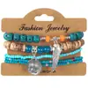 Pulseira Estilo Boêmio com Contas de Arroz Transfronteiriça para um Verão Relaxante à Beira-Mar, Novas Pulseiras Empilháveis Multicamadas Estilo Férias Atacado