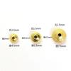 Paquete de 14 quilates de cuentas de cobre esmerilado de color dorado, pequeñas cuentas de oro sueltas, accesorios de joyería hechos a mano para pulseras, cuentas con cuentas.