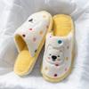 Pantufas de algodão femininas para uso doméstico na primavera, outono e inverno, pantufas de inverno antiderrapantes e quentinhas para casais.