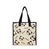 Bolsa Panda Grande Capacidade Bolsa de Mão Estilo para o Trabalho Bolsa Tote Estampa Fofa Bolsa de Lona Bolsa de Ombro Portátil Feminina