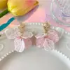 Pendientes de flor de circonita con borla de perla y aguja de plata Pendientes coreanos dulces súper de hada moda temperamento Pendientes Joker al por mayor
