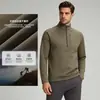 Chaqueta deportiva alternativa marca Descente, con media cremallera, cuello alto tejido, secado rápido, manga larga, camiseta top para exteriores para hombre