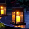 Luz Decorativa de Paisaje para Patio Solar Luz de Vela Solar Luz Amarilla Parpadeante Vela Solar Cable de Cobre Luz de Palacio
