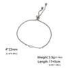 Pulsera Geométrica de Acero de Titanio Cortado Personalizado Simple Colgante de Doble Agujero para Mujer Pulsera de Acero Inoxidable Combinable
