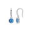 Versión coreana de aretes colgantes temperamento de alta calidad gancho para mujer clásico seis garras circón de color joyería de moda fabricantes suministro directo
