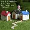 Accesorios para Macetas de Suculentas Casa Pequeña Estilo Chino Villa Cabaña de Paja Musgo Paisaje Micro Decoraciones de Adorno para Botella