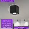 Foco LED empotrable cuadrado GU10 sin luz principal, ángulo ajustable, para recibidor y sala de estar, no requiere perforación, foco LED circular para el hogar