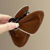 Pinza Triangular de Terciopelo de Color Contrastante para Otoño e Invierno en la Parte Trasera de la Cabeza, Pinza Tiburón de Pelo de Gama Alta para Adultos con Pinzas para Coletas Pequeñas