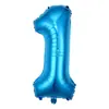 Globos de Foil Número Pequeño Versión Americana 16 pulgadas Globos de Número Delgados Decoración para Fiesta de Cumpleaños Infantil Globos de Número