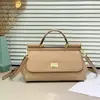 Bolsa de Mão de Couro Transversal de Ombro Único Estilo Horizontal Estampa de Palmeira Amazon Cor Sólida Bolsa Feminina Platina com Aba Couro Genuíno Modelo Novo