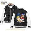 2024 Nueva ropa de dibujos animados para niños y niñas, abrigo de primavera y otoño, estilo universitario coreano, uniforme de béisbol para niños, moda superior