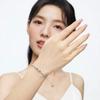 Pulseira de Prata de Lei S999 com Zircônia Laço Luxo Acessível Doce Feminina Trevo de Quatro Folhas Coração Pulseira Joias Atacado