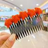Artefacto para Quiebre de Cabello Infantil Peine para Cabello Acabado de Flequillo Horquilla de Flor Accesorios para el Cabello de Verano Parte Trasera de la Cabeza Horquilla para Cabello Femenino Tocado