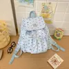 Mochila com Alça de Bolinhas e Laço Estilo College Feminino Mochila de Estudante Universitário para Ir e Vir da Faculdade Pequena Mochila de Lazer para Viagem Nicho