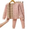 Conjunto de Ropa de Invierno para Niños de Algodón Acolchado y Pantalones, Uniforme Escolar con Forro Polar y Capa Interior Engrosada, Conjunto de Ropa Térmica para Niños y Niñas al por Mayor