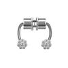 Anillo nasal de acero inoxidable con imán de flor pequeña transfronterizo de Gaibei Europa y Estados Unidos, anillo nasal sin perforación, joyería con clip nasal Huaxing