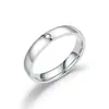 Anillo Sencillo Liso Estilo Japonés y Coreano con Anillo de Diamante para Mujer Moda Europea y Americana Anillo de Pareja Anillo de Diamante Joyería Popular Venta al por Mayor