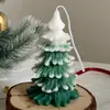 Velas perfumadas navideñas transfronterizas al por mayor Decoración navideña regalos creativos vela Velas con forma de árbol de Navidad