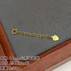 Pingente de Corrente Ajustável em Formato de Coração Gota D'água Prata S925 Banhado a Ouro Acabamento Pérola Acessórios de Pulseira Simples DIY Feito à Mão