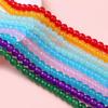 8mm 10mm imitação de vidro contas de jade monocromático colorido esmalte contas pulseira colar DIY frisado soltas contas material atacado