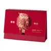 Calendario de Escritorio Rojo Estilo Chino Año del Cordero 2027 Nuevo Calendario de Escritorio para Oficina Decoración Personalizado para Empresas y Negocios