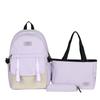 Nueva mochila escolar estilo preppy coreano para niños de primaria, mochila escolar de tres piezas, mochila multifuncional de gran capacidad